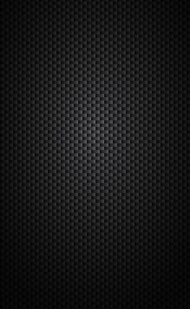 Textura panorâmica da ilustração em fibra de carbono preta e cinza - Vetor, Imagem