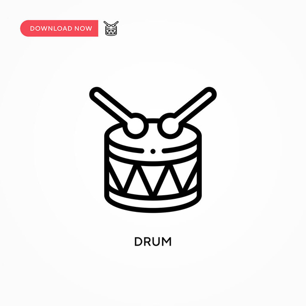 Drum vector icon. Modern, simple flat vector illustration for web site or mobile app - Vector, Image
