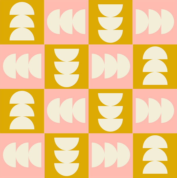geometrische Mitte des Jahrhunderts modernen Stil nahtlose Muster. Vektor abstrakt floralen Hintergrund drucken.  - Vektor, Bild