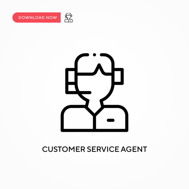 Servicio al cliente agente vector icono. Moderno, simple ilustración de vector plano para el sitio web o aplicación móvil - Vector, Imagen