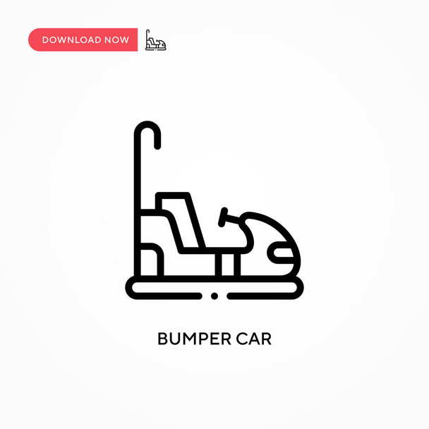 Bumper car vector icon. Modern, simple flat vector illustration for web site or mobile app - Vector, Image