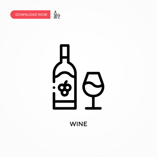 Значок вектора вина. Современная, простая векторная иллюстрация для веб-сайта или мобильного приложения - Вектор,изображение