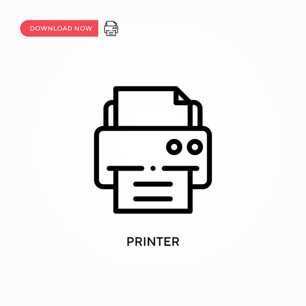 Ícone de vetor de impressora. ilustração vetorial plana moderna e simples para web site ou aplicativo móvel - Vetor, Imagem
