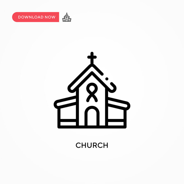 Church vector icon. Modern, simple flat vector illustration for web site or mobile app - Vector, Image