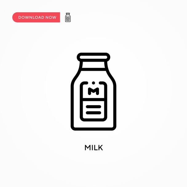Εικόνα διανύσματος γάλακτος. Σύγχρονη, απλή επίπεδη διανυσματική απεικόνιση για web site ή mobile app - Διάνυσμα, εικόνα