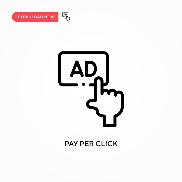 Icona vettoriale Pay per click. Moderna, semplice illustrazione vettoriale piatta per sito web o app mobile - Vettoriali, immagini