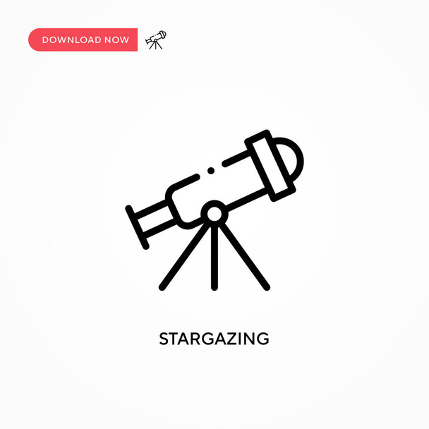 Icône vectorielle d'observation des étoiles. Illustration vectorielle plate moderne et simple pour site Web ou application mobile - Vecteur, image