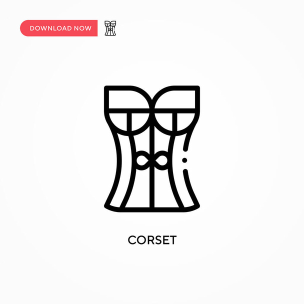 Corset vector icon. Modern, simple flat vector illustration for web site or mobile app - Vector, Image