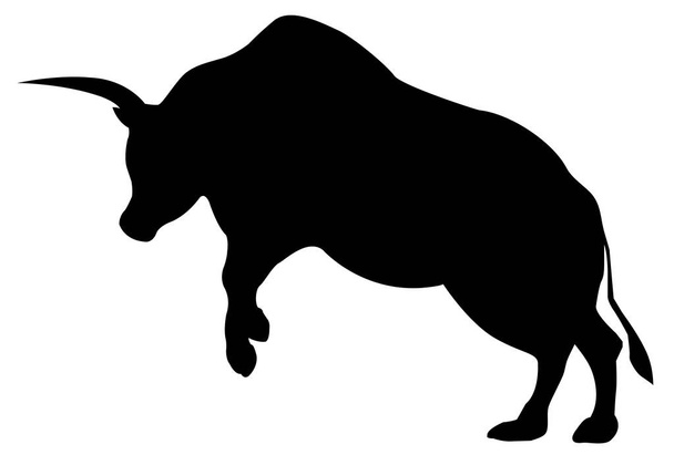 Cartão de Ano Novo da vaca Ícone do zodíaco - Vetor, Imagem
