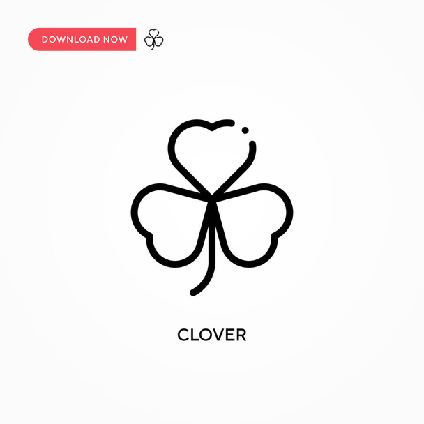 Clover vector icon. Modern, simple flat vector illustration for web site or mobile app - Vector, Image