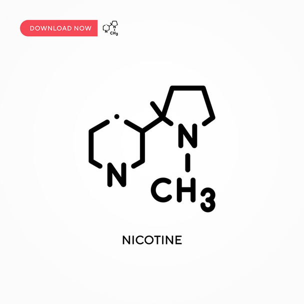 Ícone vetorial de nicotina. ilustração vetorial plana moderna e simples para web site ou aplicativo móvel - Vetor, Imagem