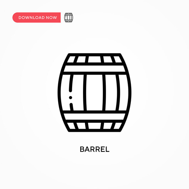 Barrel-Vektor-Symbol. Moderne, einfache flache Vektordarstellung für Website oder mobile App - Vektor, Bild