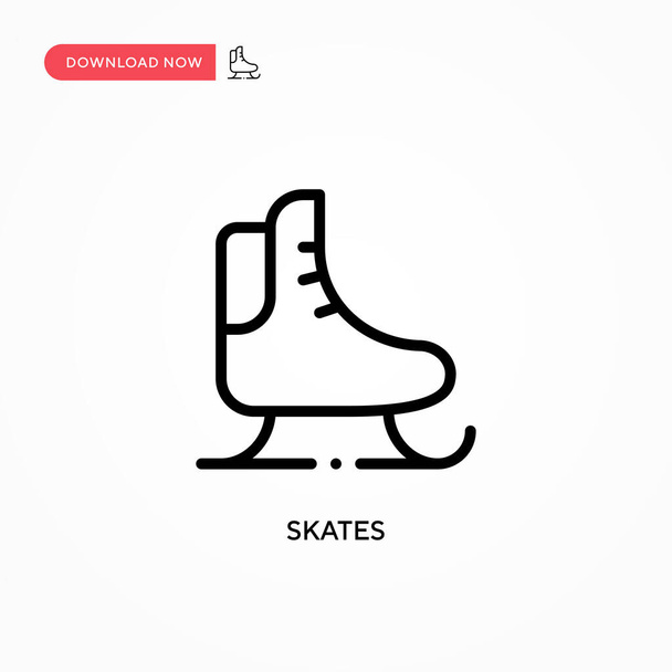 Ícone vetorial de patins. ilustração vetorial plana moderna e simples para web site ou aplicativo móvel - Vetor, Imagem