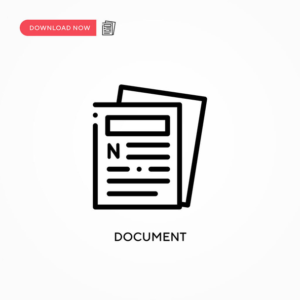 Dokument-Vektor-Symbol. Moderne, einfache flache Vektordarstellung für Website oder mobile App - Vektor, Bild