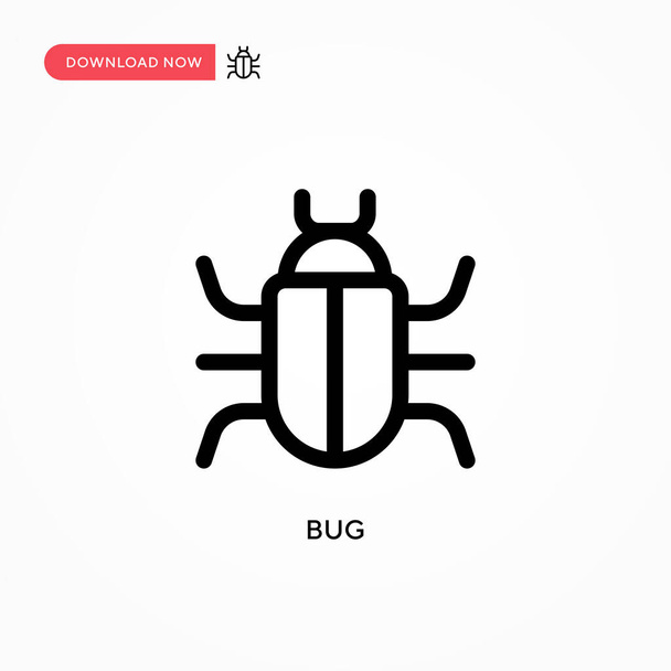 Bug vector icon. Modern, simple flat vector illustration for web site or mobile app - Vector, Image