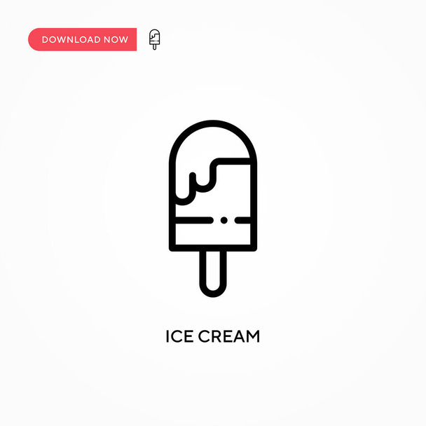 Значок вектора мороженого. Современная, простая векторная иллюстрация для веб-сайта или мобильного приложения - Вектор,изображение