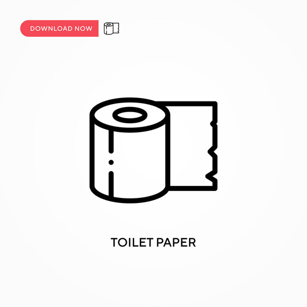 Toilettenpapier-Vektorsymbol. Moderne, einfache flache Vektordarstellung für Website oder mobile App - Vektor, Bild