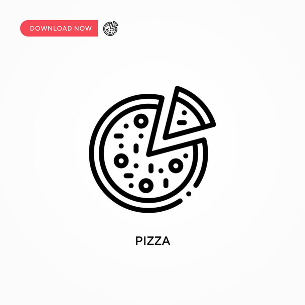Значок вектора пиццы. Современная, простая векторная иллюстрация для веб-сайта или мобильного приложения - Вектор,изображение