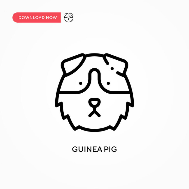 Meerschweinchen-Vektorsymbol. Moderne, einfache flache Vektordarstellung für Website oder mobile App - Vektor, Bild