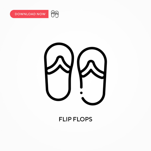 Flip-Flops-Vektorsymbol. Moderne, einfache flache Vektordarstellung für Website oder mobile App - Vektor, Bild