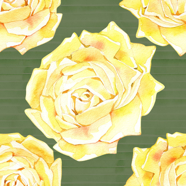 Seamless pattern with delicate bouquets of roses, rosehip flowers, Floral motif - Foto, Imagen