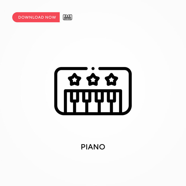 Piano vector icon. Modern, simple flat vector illustration for web site or mobile app - Vector, Image