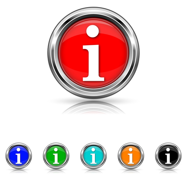 Info icon - six colours set - Vector, Image