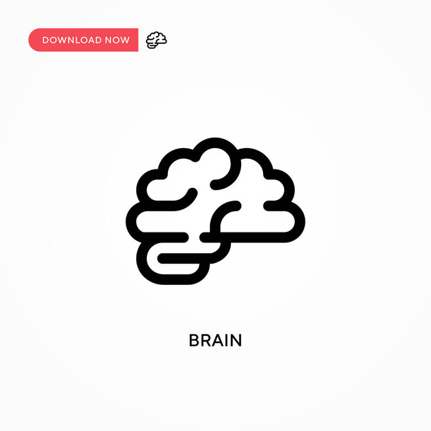 Значок вектора мозга. Современная, простая векторная иллюстрация для веб-сайта или мобильного приложения - Вектор,изображение