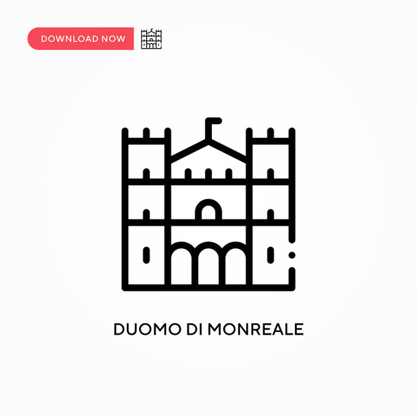 Εικονίδιο διανύσματος Duomo di monreale. Σύγχρονη, απλή επίπεδη διανυσματική απεικόνιση για web site ή mobile app - Διάνυσμα, εικόνα