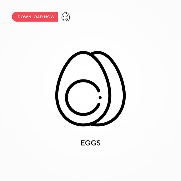 卵のベクトルアイコン。ウェブサイトやモバイルアプリのための現代的でシンプルなフラットベクトルイラスト - ベクター画像