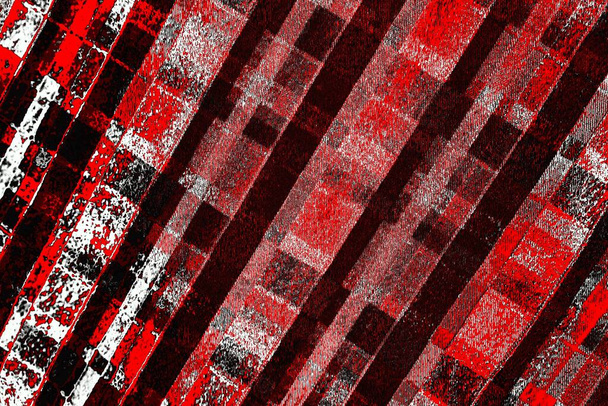 Szkarłatny czerwony i czarny kolor grungy ściany, teksturowane tło - Zdjęcie, obraz