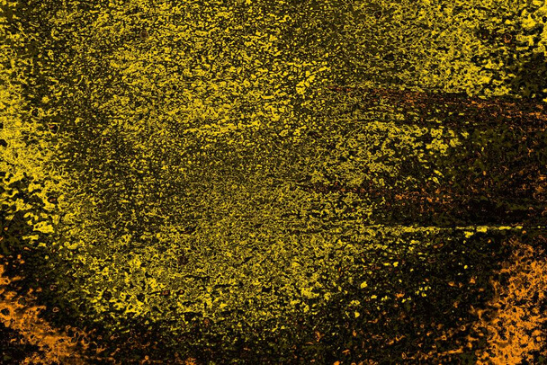 クリムゾンイエローと黒のグランジーの壁、テクスチャの背景 - 写真・画像