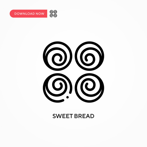 Εικονίδιο φορέα γλυκό ψωμί. Σύγχρονη, απλή επίπεδη διανυσματική απεικόνιση για web site ή mobile app - Διάνυσμα, εικόνα