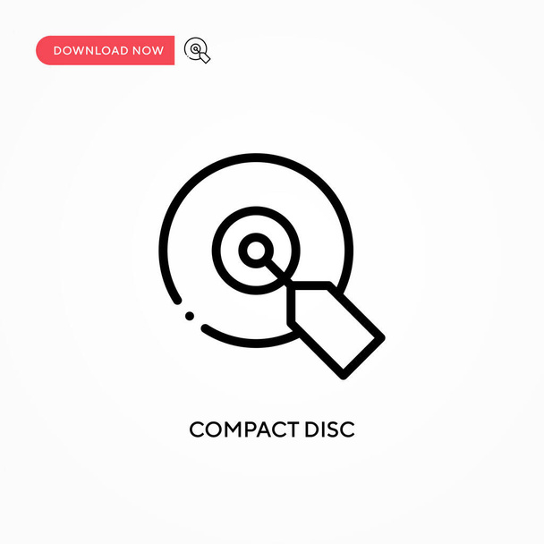 Icono de vector de disco compacto. Moderno, simple ilustración de vector plano para el sitio web o aplicación móvil - Vector, imagen