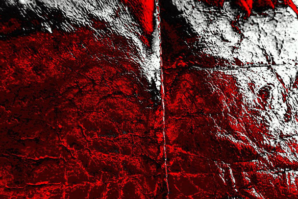 Crimson rood en zwart gekleurde grungy muur, textuur achtergrond - Foto, afbeelding
