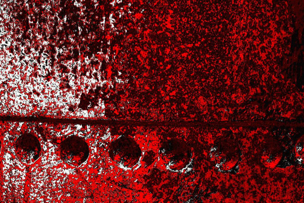 Crimson red and black colored grungy wall, textured background - Photo, Image