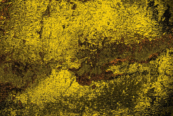 Crimson yellow and black colored grungy wall, textured background - Photo, Image