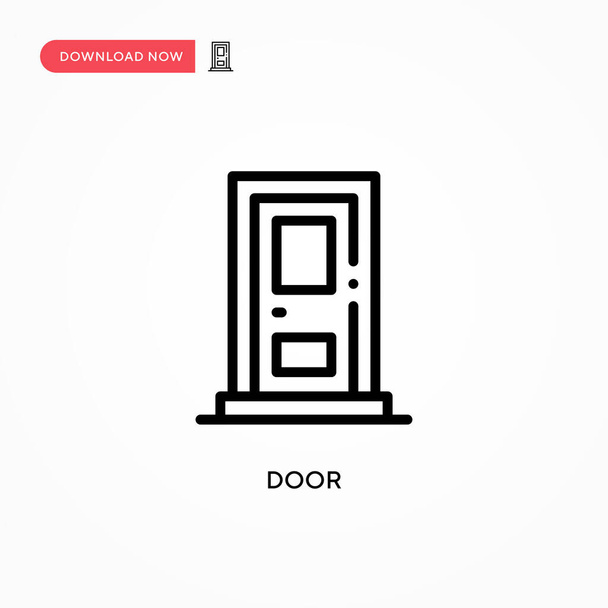 Ikona wektora drzwi. Nowoczesna, prosta płaska ilustracja wektorowa dla strony internetowej lub aplikacji mobilnej - Wektor, obraz