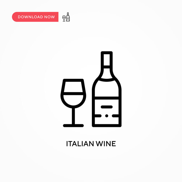 Ikone des italienischen Wein-Vektors. Moderne, einfache flache Vektordarstellung für Website oder mobile App - Vektor, Bild