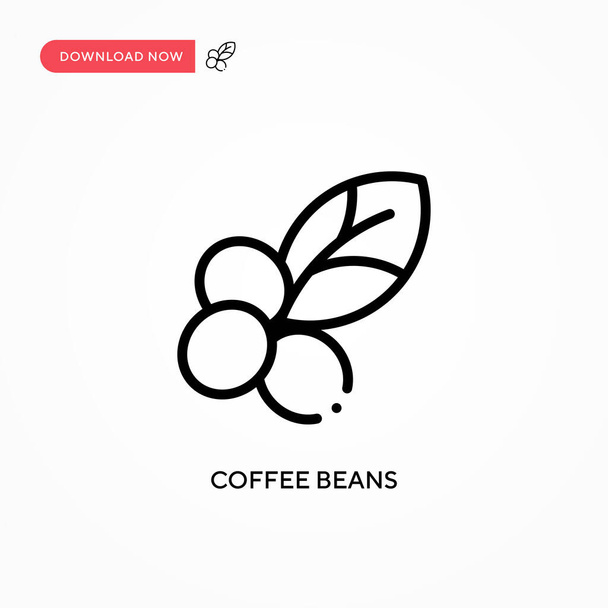 Coffee beans vector icon. Modern, simple flat vector illustration for web site or mobile app - Vektör, Görsel