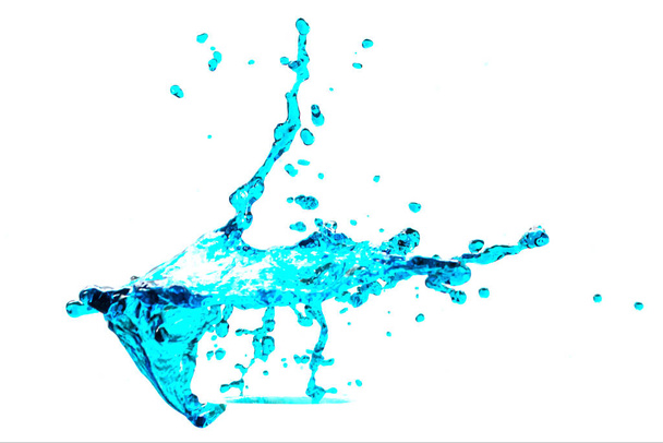 Water Blue splash on a white background - Fotografie, Obrázek