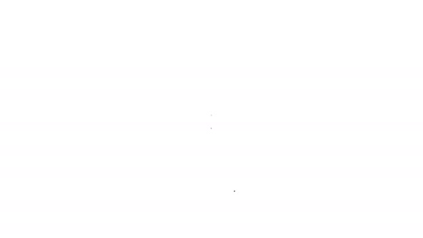 Schwarze Linie Target Sport-Symbol isoliert auf weißem Hintergrund. Saubere Scheibe mit Zahlen für Schießstand oder Schießen. 4K Video Motion Grafik Animation - Filmmaterial, Video