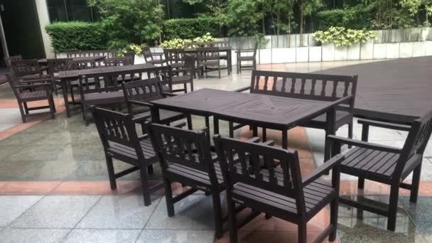 Table set for a garden party or celebration outside. - Footage, Video