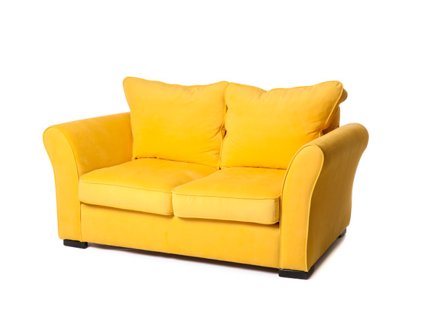 Стильный диван на белом фоне - Фото, изображение