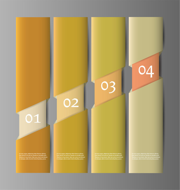 Paper numbered banners. Vector design template. eps 10 - Вектор, зображення