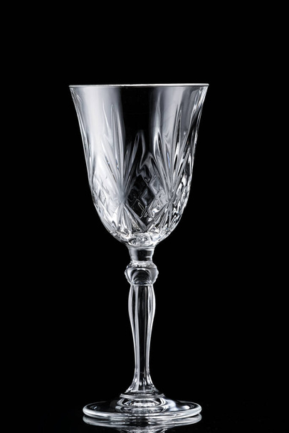 Empty glass on dark background - Photo, Image