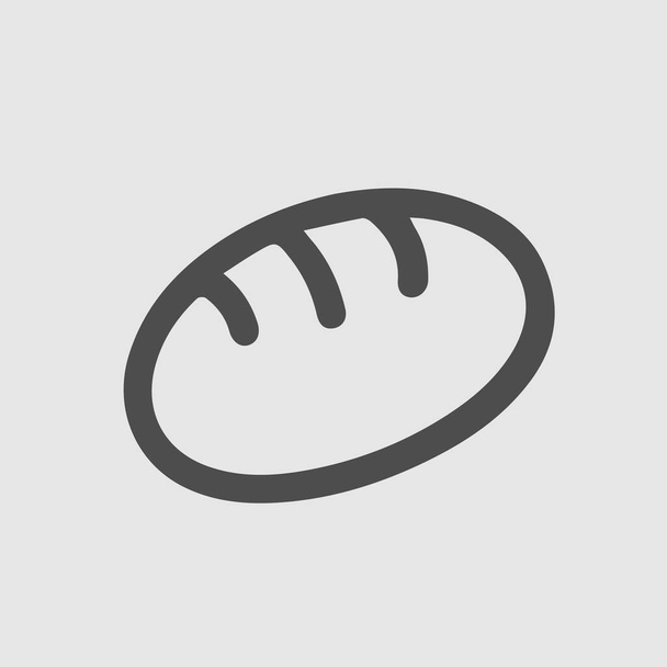 Brood vector icoon. Eenvoudige geïsoleerde bakkerij symbool pictogram. - Vector, afbeelding