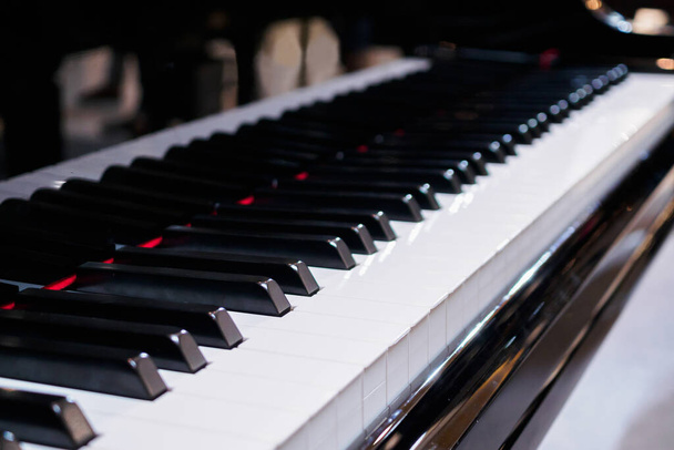 Klavír klávesnice pozadí hudební nástroj - Fotografie, Obrázek