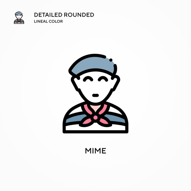 Mime vector icon. Modern vector illustration concepts. Easy to edit and customize. - Vector, Image