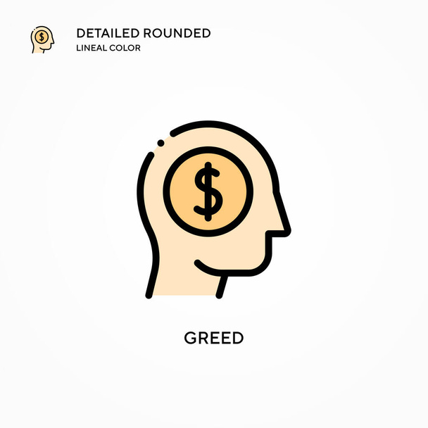 Greed vector icon. Modern vector illustration concepts. Easy to edit and customize. - Vector, Image